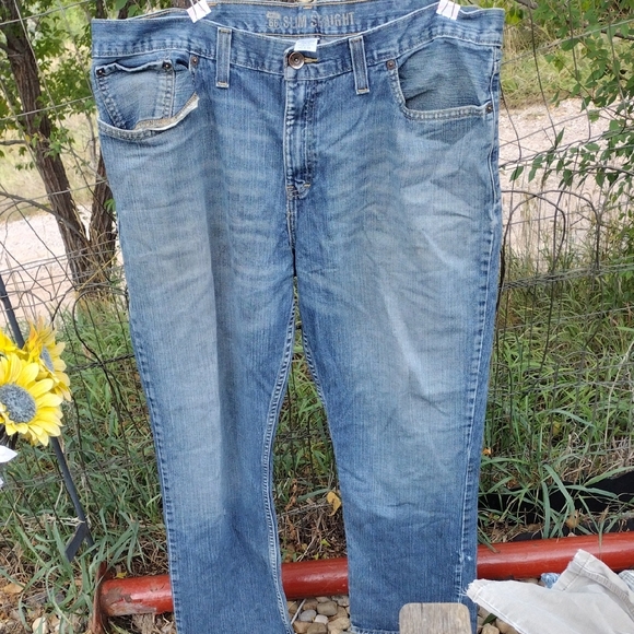 Route 66 Slim Straight Light Blue Men's Jeans - Picture 1 of 6